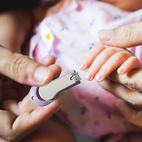 Set 4in1 de Ingrijire Unghii pentru Bebelusi, Cutie de Depozitare Tip Cerb, 0-6 Ani, 11 x 6 x 11 cm, Mov [6]