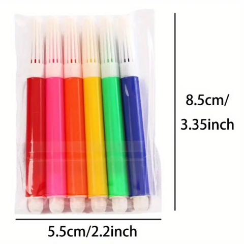 Set 6 Markere Colorate, pentru Hartie Mini Imprimanta Foto Portabila, Multicolor [2]