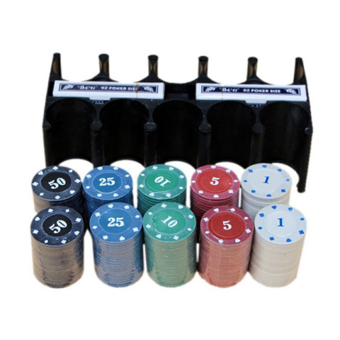 Set de Poker Complex cu 200 de jetoane Include 2 seturi de carti, Texas Hold`em set, portabil, cutie depozitare [8]