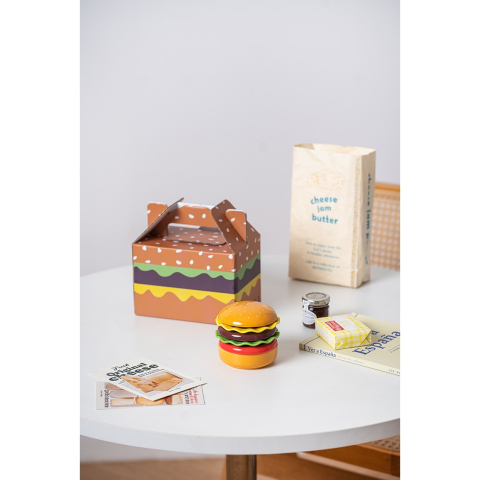 Set Farfurii Ceramice sub Forma de Burger, din Ceramica, pentru Sosuri si Gustari, Mini Farfurii Stivuibile, Multicolor [15]