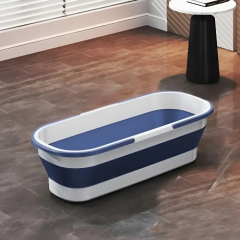 Set Mop Telescopic cu Galeata Pliabila, Albastru, 32 cm, Maner Reglabil 140 cm, Sistem de Stoarcere Eficient [5]