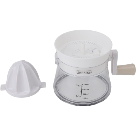 Storcator de Citrice Manual, Rezistente, Usor de Folosit si Depozitat, Durabil, Calitativ, 16.5x13cm, Transparent/ Alb [2]
