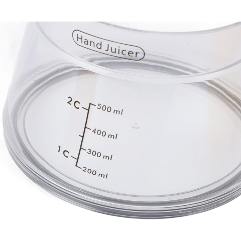Storcator de Citrice Manual, Rezistente, Usor de Folosit si Depozitat, Durabil, Calitativ, 16.5x13cm, Transparent/ Galben [2]