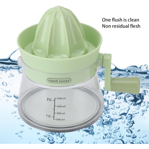 Storcator de Citrice Manual, Rezistente, Usor de Folosit si Depozitat, Durabil, Calitativ, 16.5x13cm, Transparent/ Verde [6]