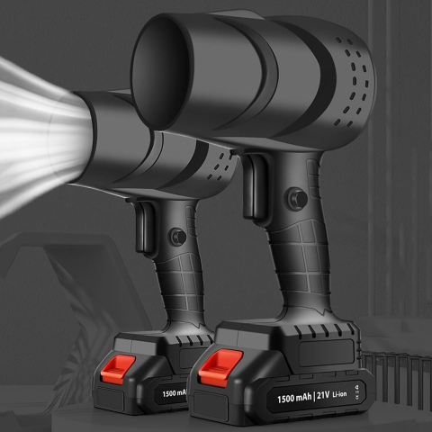 Suflanta de Aer Multifunctionala Portabila, Incarcare Auto, pentru Gratar, Masina, Indepartare Frunze si Praf, 1500 mAh, Viteta de Rotatie 25000 RPM, 2 Baterii de Li si Incarcator, Negru [9]