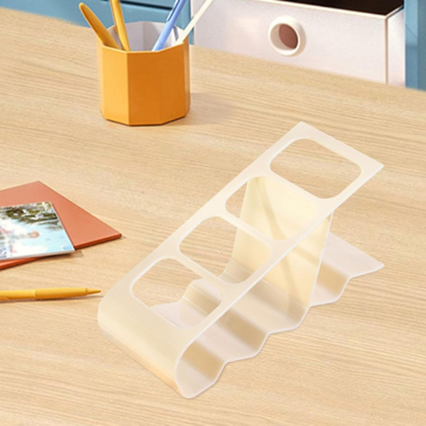 Suport de Birou, din Plastic, pentru Telecomenzi, Telefoane, 18 x 7 x 9 cm, Alb [1]