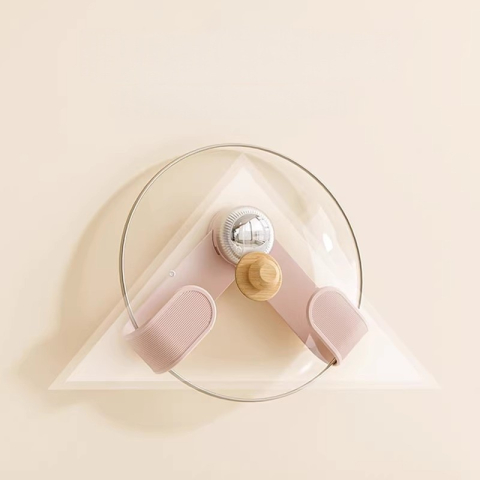 Suport de Bucatarie, Rotativ, din Plastic, Aplicare prin Lipire, 5 x 5 x 18.5 cm, Roz [4]