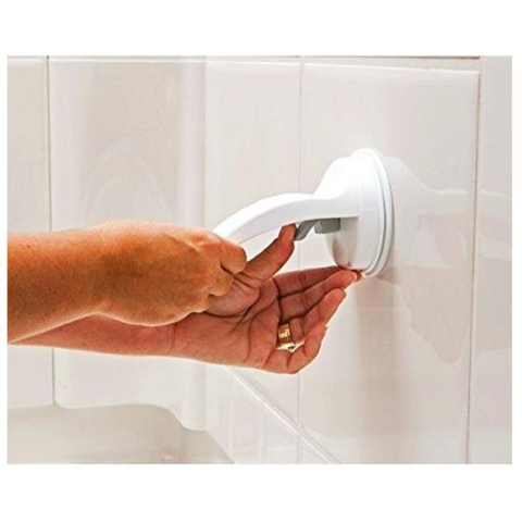 Suport de Picior, Flippy, pentru Baie, cu Ventuza, din PP si PVC, Antiderapant, 11.5 x 15 cm, Alb [2]