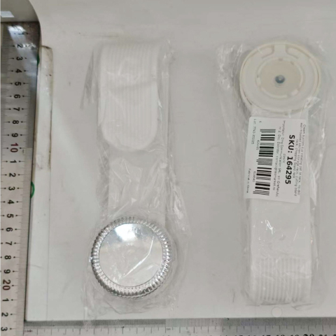 Suport pentru Capace Vase, Suport de Depozitare pentru Capacul Oalei in Bucatarie, cu Ventuza, Usor de Montat pe Perete, 19 x 6 x 5 cm, Alb Crem [8]