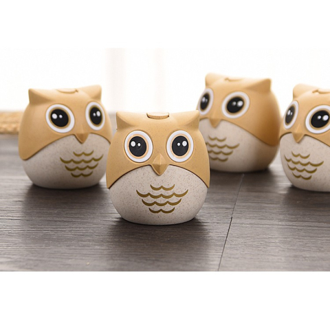 Suport pentru Scobitori, Model Bufnita, Multifunctional, 8.3x7.8 cm, Portocaliu [7]