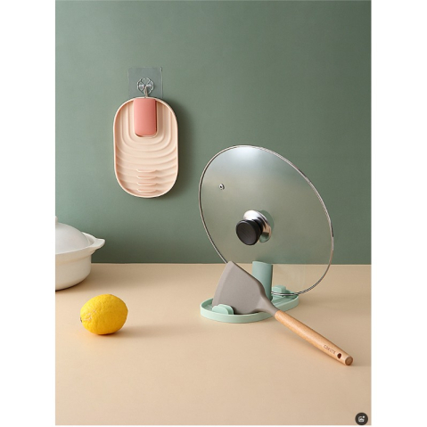 Suport Pliabil, pentru Capace, Linguri, Multifunctional, Plasare pe Blatul de Bucatarie, 11.5 x 18 x 2.2 cm, Verde [7]