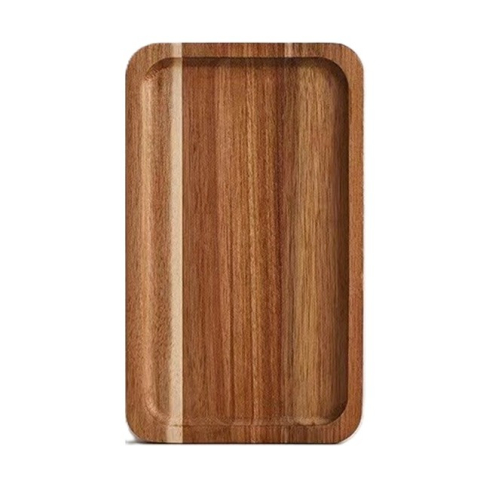 Articole pentru Servit - Tava din Lemn, Dreptunghiulara, pentru Alimente sau Decor, 20 x 12 x 1.5 cm, Natur