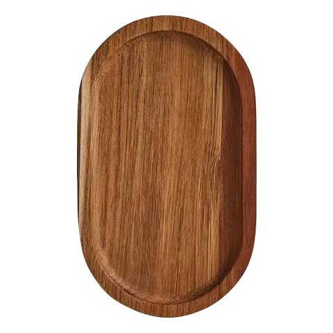 Articole pentru Servit - Tava din Lemn, Ovala, pentru Alimente sau Decor, 20 x 12 x 1.5 cm, Natur