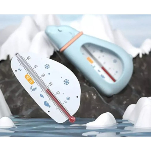 Termometru pentru Baie, Plutitor, Rezistent la apa, Multifunctional, Model Urs Polar, 15x7.5x4 cm, Albastru [4]