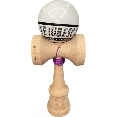 Kendama Super Sticky V3 Cupe Mari - V3- Kendama X Originala, Profesionala, Super Sticky -Te iubesc KENDAMA X - Alb