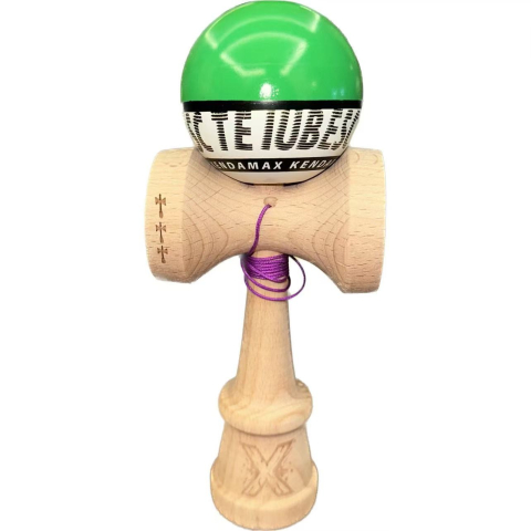 Kendama Super Sticky V3 Cupe Mari - V3- Kendama X Originala, Profesionala, Super Sticky -Te iubesc KENDAMA X - verde