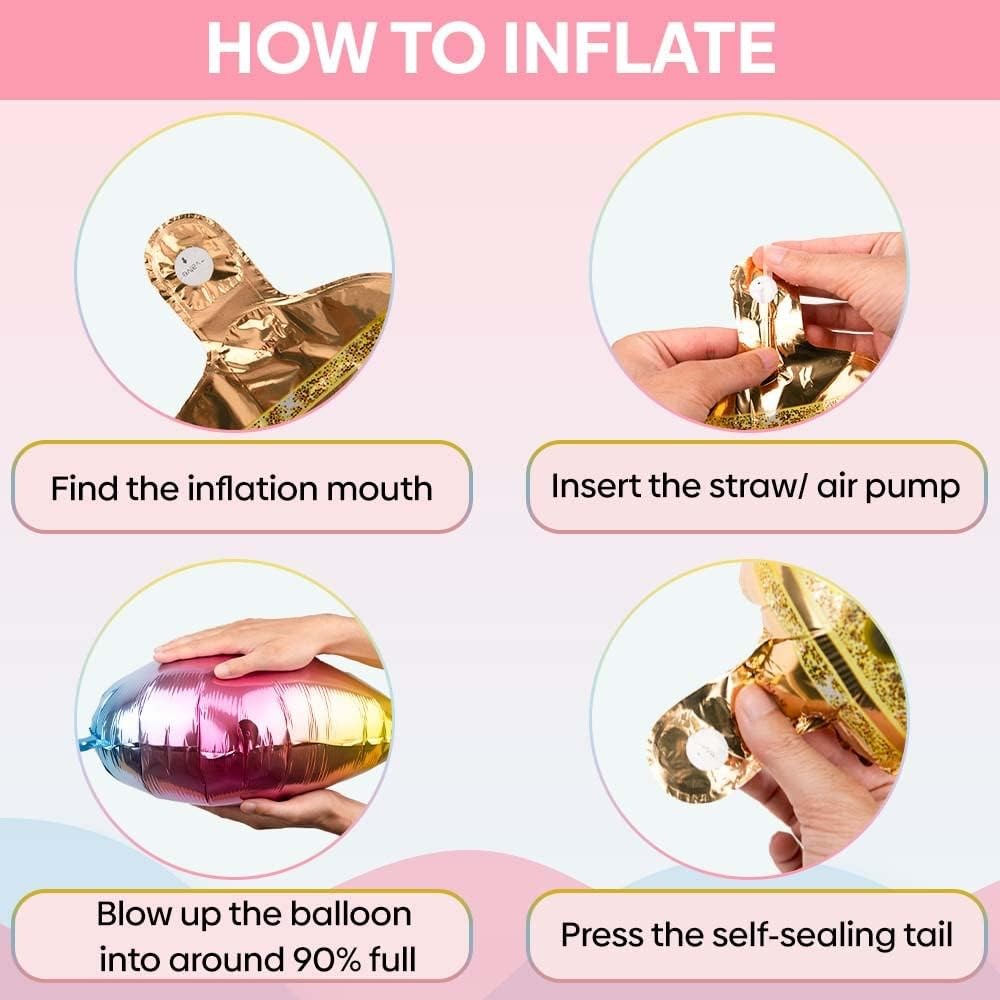 Balon din Folie Metalizata, Figurina Cifra Gradient, Tema Aniversare 80 cm, Ambalaj Individual, Pai inclus, Umflare cu Aer sau Heliu, Coronita, Cifra 6 [5]