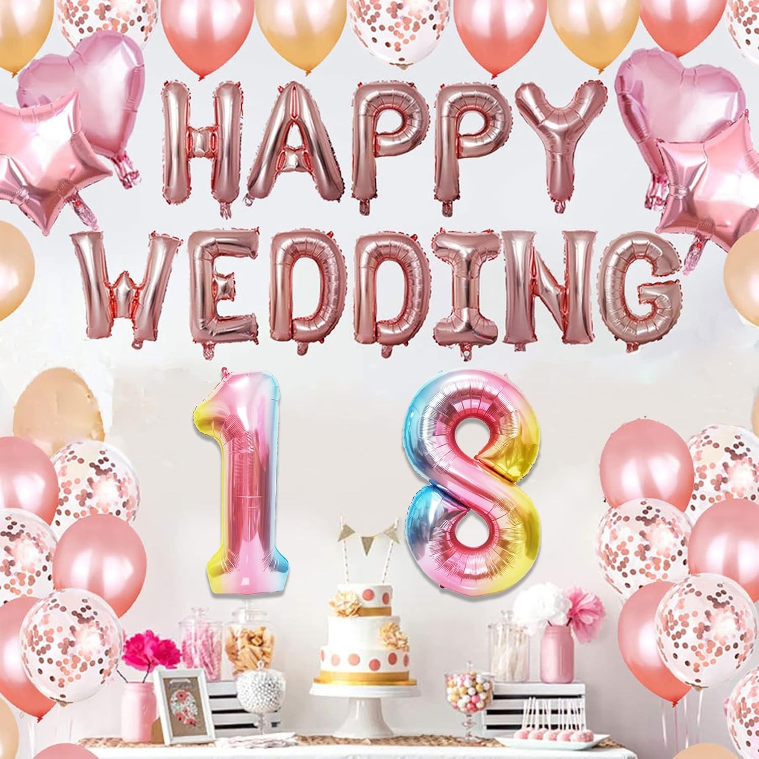 Balon din Folie Metalizata Gradient Figurina Cifra, Tema Aniversare 100 cm, Ambalaj Individual, Pai inclus, Umflare cu Aer sau Heliu, Multicolor, Cifra 8 [3]