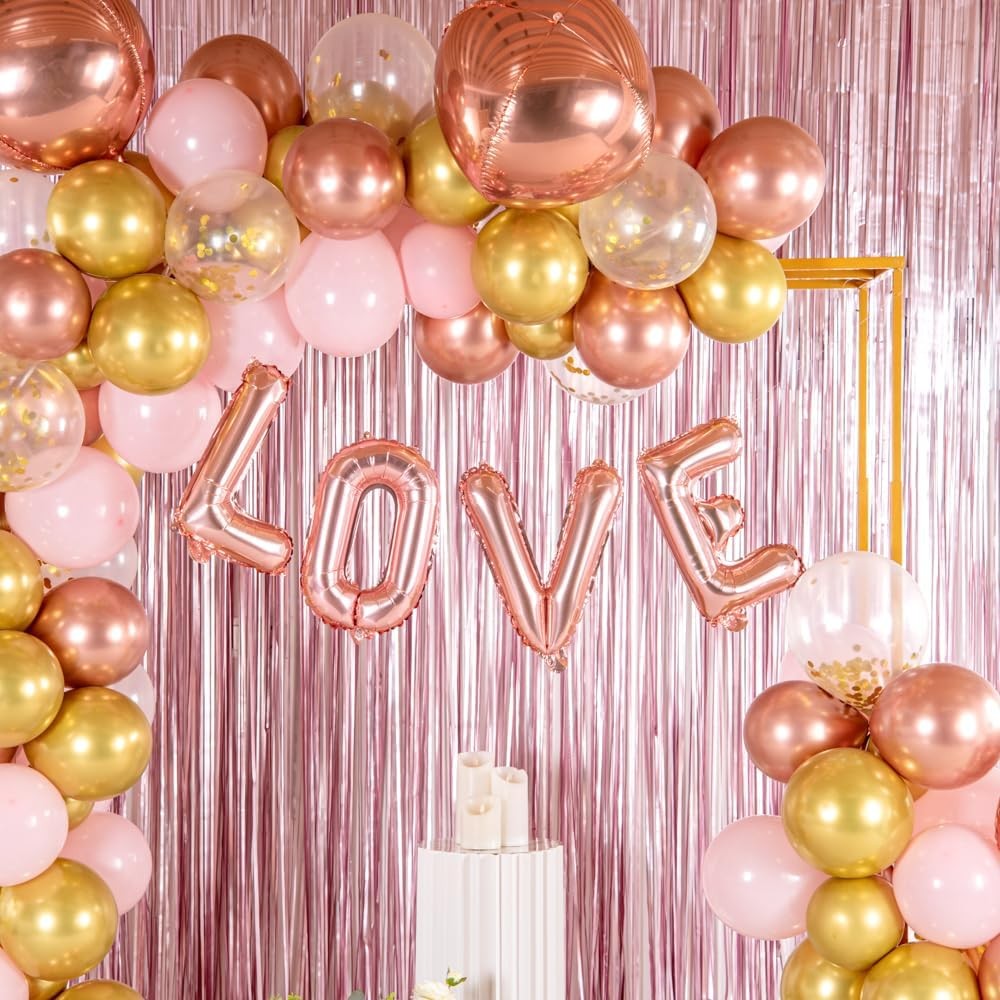 Balon Folie Metalizata Litera L, 40 cm, Umflati cu Heliu sau Aer, Ambalaj Individual, Pai inclus, Rose Gold [3]