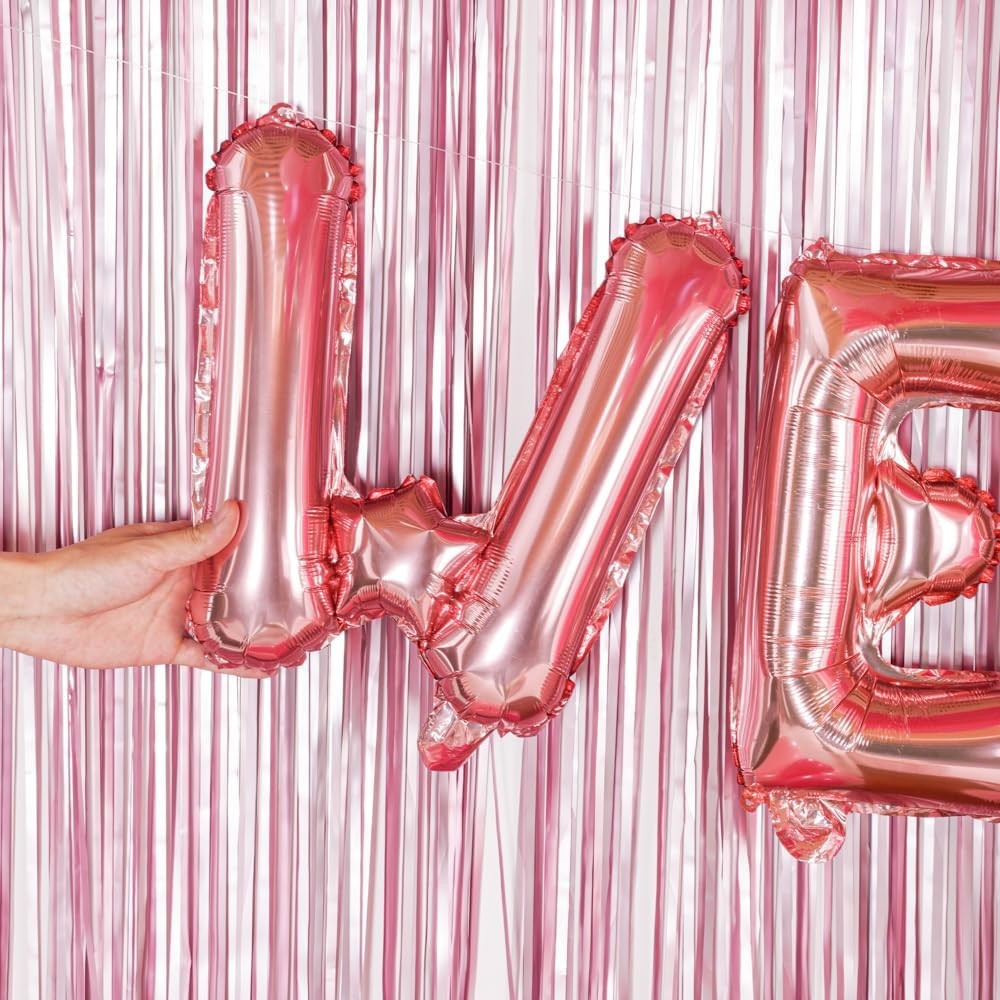 Balon Folie Metalizata Litera W, 40 cm, Umflati cu Heliu sau Aer, Ambalaj Individual, Pai inclus, Rose Gold [2]