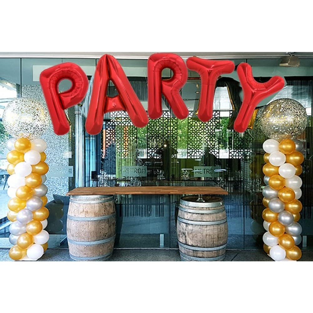 Balon Folie Metalizata Litera Y, 40 cm, Umflati cu Heliu sau Aer, Ambalaj Individual, Pai inclus, Rosu [4]