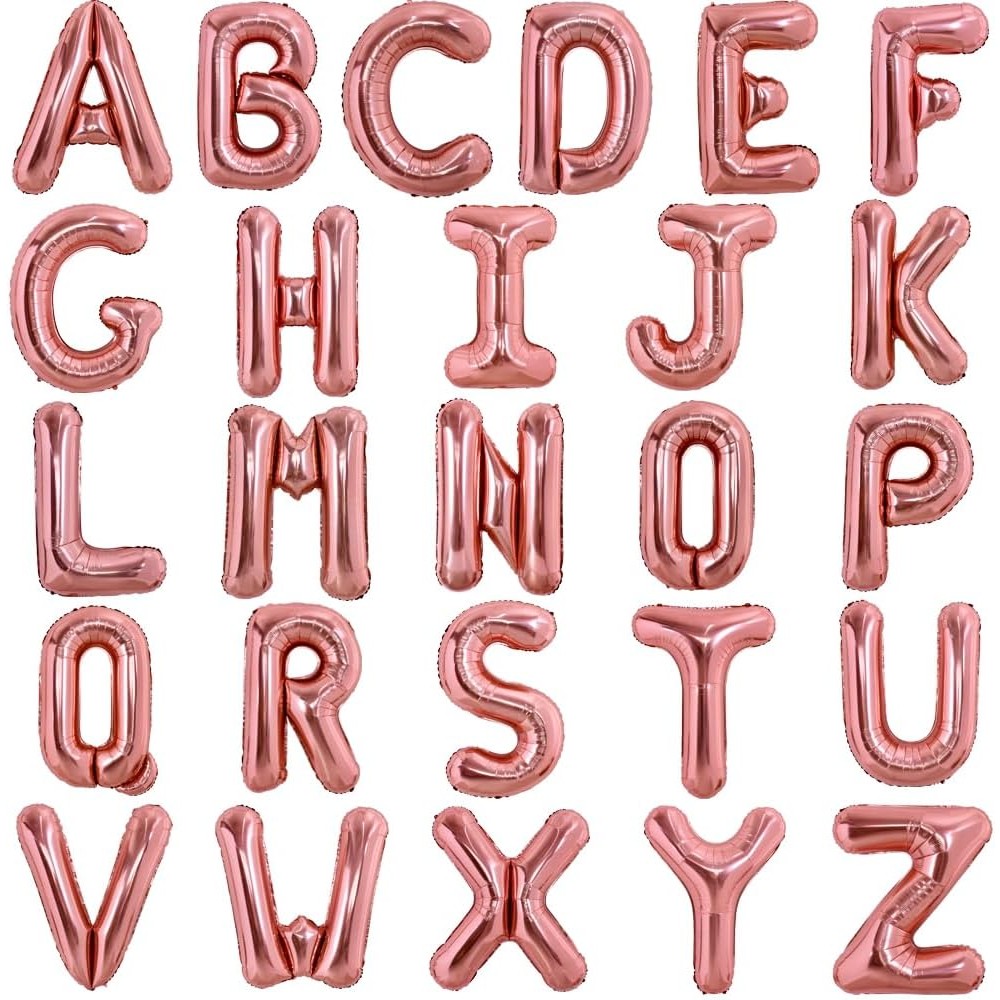 Balon Folie Metalizata Litera Z, 40 cm, Umflati cu Heliu sau Aer, Ambalaj Individual, Pai inclus, Rose Gold [1]