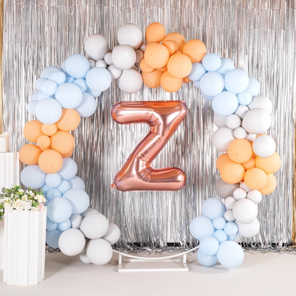 Balon Folie Metalizata Litera Z, 80 cm, Umflati cu Heliu sau Aer, Ambalaj Individual, Pai inclus, Rose Gold [2]