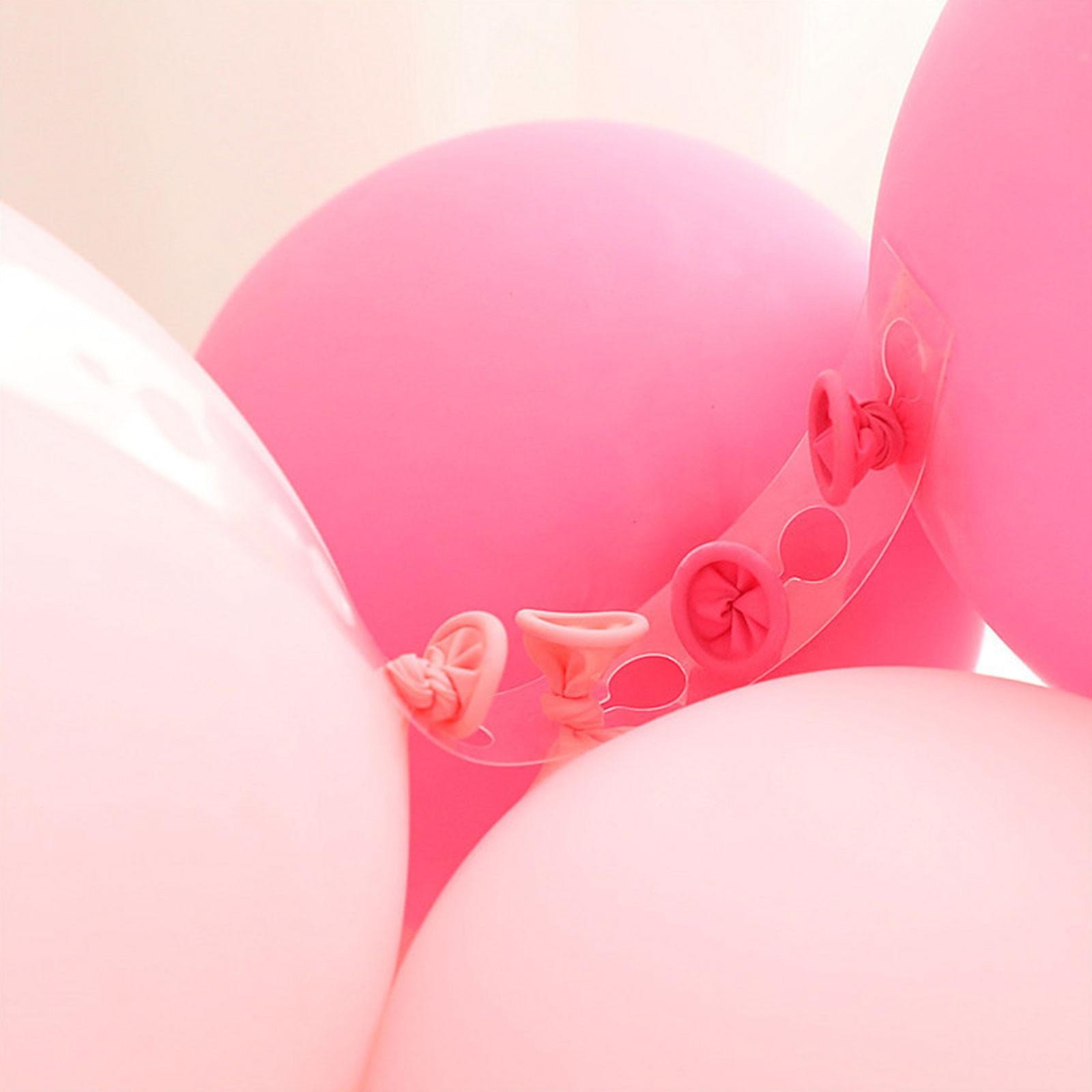 Banda Transparenta pentru Prinderea Baloanelor, din PVC, 5 m, Gauri Duble, Transparent [2]