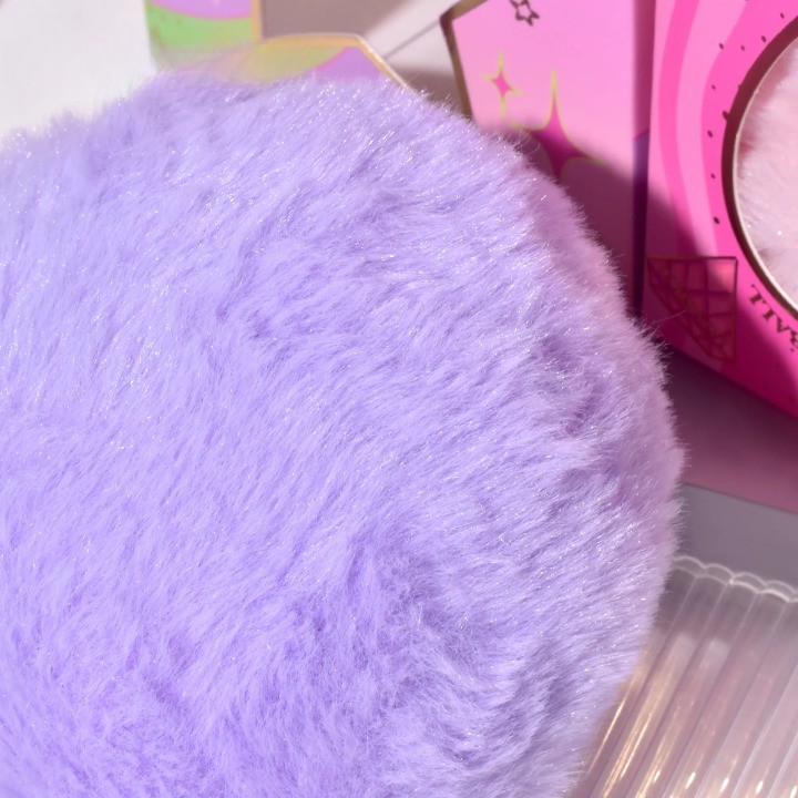 Aplicator pentru Iluminator/Pudra, Tip Buretel Pufos, Kevin &amp; Coco, 9.6 x 9.6 x 7.2cm, Mov [3]