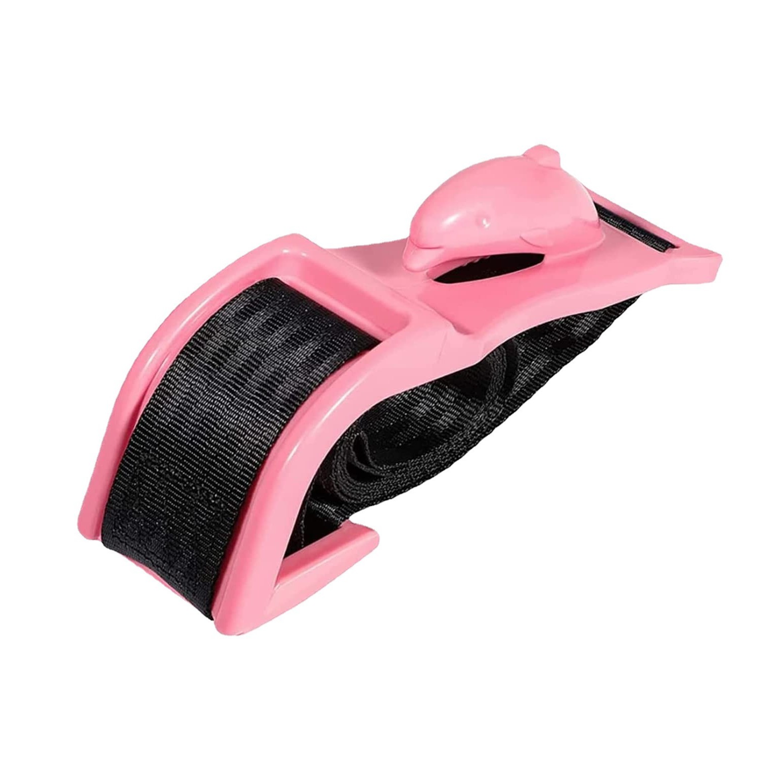 Accesorii Auto - Deviator Centura de Siguranta, pentru Burtica Gravidelor, Universal, Ajustabil, 21x6 cm, Model Delfin Roz