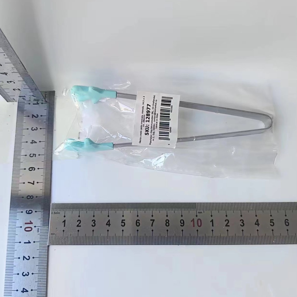 Cleste Creativ pentru Mancare, Model Manute din Silicon, 14.5x3 cm, Rezistent la Temperaturi Inalte si Coroziune, Albastru [9]