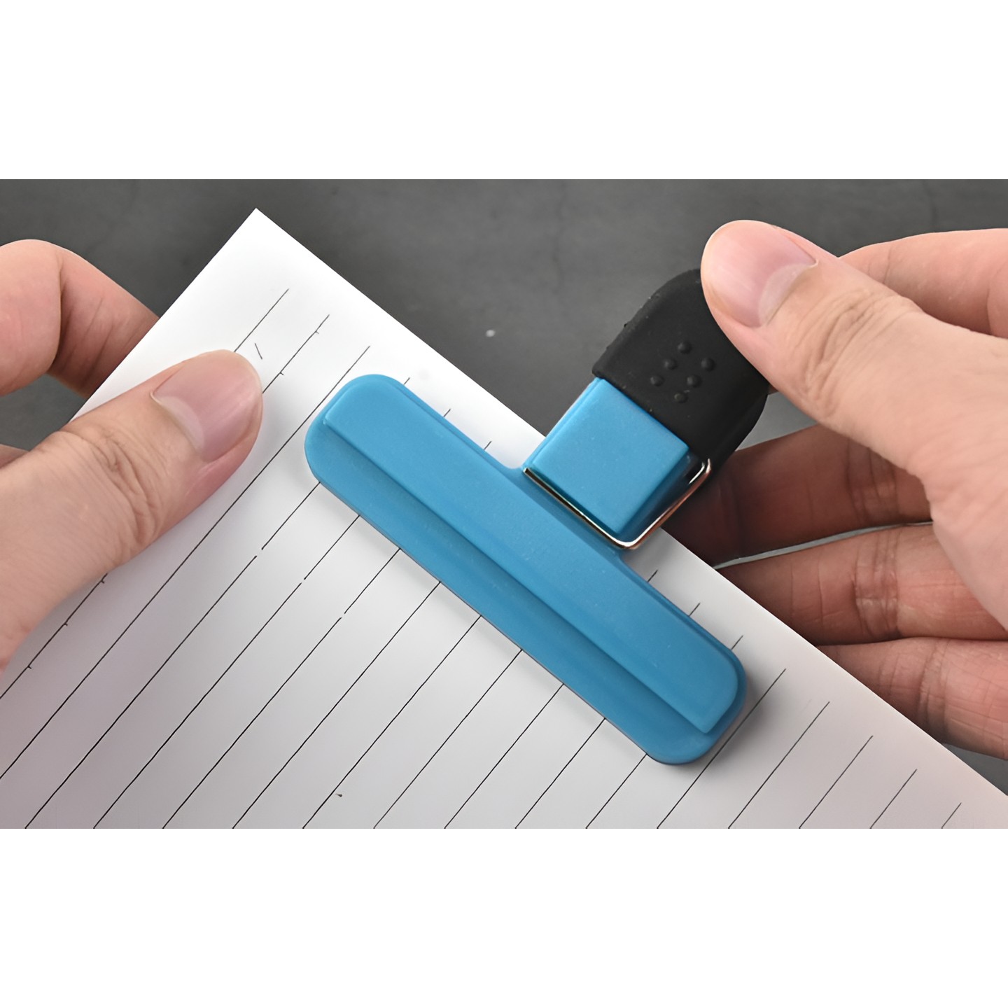 Cleste Multifunctional pentru Sigilarea Pungilor, din Plastic, Mentine Alimentele Proaspete, 7x6.5 cm, Albastru [4]