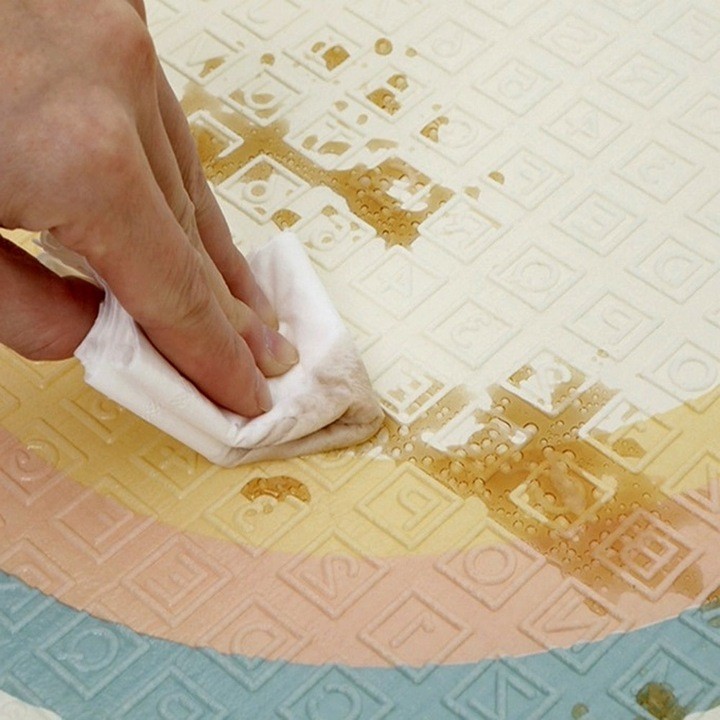 Covora? de Joaca pentru Copii Termic cu 2 Fete, Model Lumea Animalelor si Calatorie pe mare, cu Spuma, Impermeabil, Antiderapant, 200x180 x 0.8 cm, Multicolor [2]