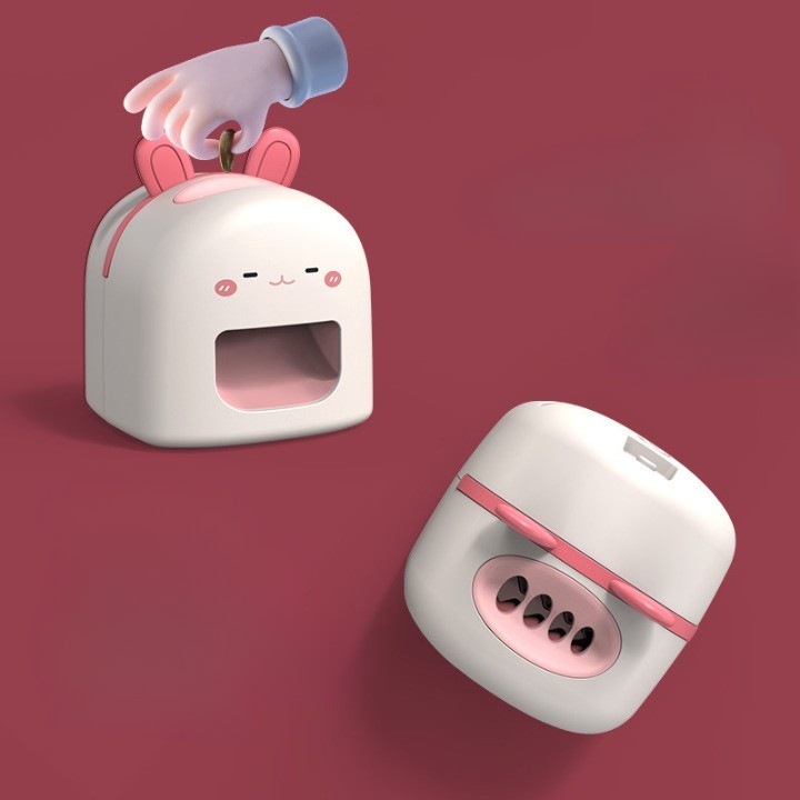 Ma?in? de Decojit Semin?e, Mini Deschiz?tor, Model Iepuras, Incarcare USB, 9.7x10x8.6 cm, Alb [1]