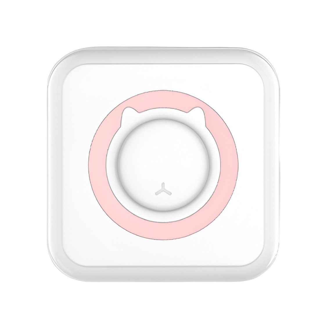 Articole pentru Copii - Mini Imprimanta Foto Portabila, 5 Role de Hartie Termica, 5 Role Autocolante, 3 Role Colorate, Pixuri, Incarcare USB, Model Pisica, Alb Roz