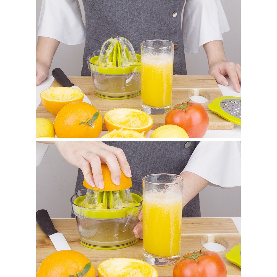 Storcator de Fructe 2 in 1, cu Razatoare si Separator Ou, 14.8 x 8 x 13 cm, Verde [6]