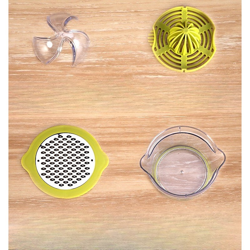 Storcator de Fructe 2 in 1, cu Razatoare si Separator Ou, 14.8 x 8 x 13 cm, Verde [11]