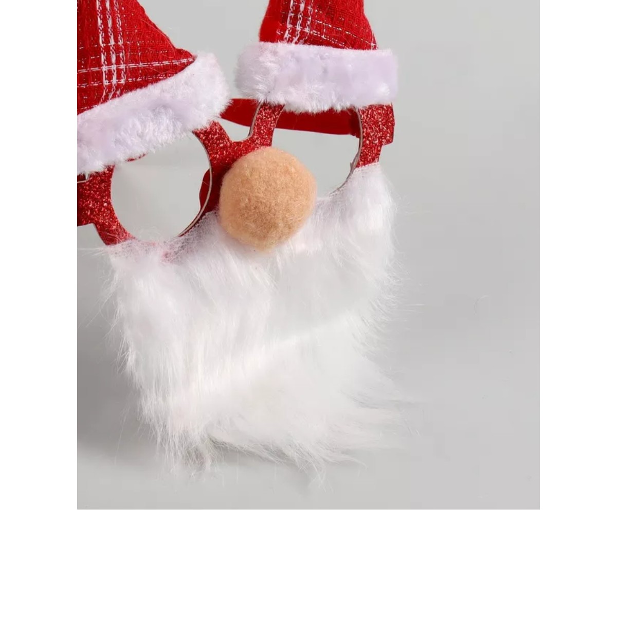 Ochelari de Craciun, cu Nas si Barba, Model Mos Craciun, 24x14cm, Rosu [2]