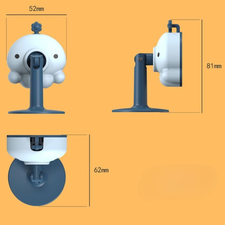 Opritor de Usa, din Silicon, cu Prindere de Podea, Anti-Coliziune, 5.5 x 5.5 x 5.5cm, Albastru [1]