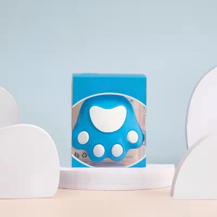 Perie pentru Masajul Scalpului, Perie pentru Sampon, Labu?? de Pisic?, Dimensiune 7x8 cm, Curatarea si Mentinerea Curata a Parului, Albastru [4]