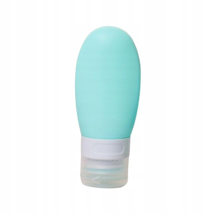 Articole pentru baie - Recipient Portabil din Silicon Elegant de Voiaj, Sticla de Calatorie, Potrivita pentru Lotiune, Sampon si Alte Lichide, Anti-scurgere, cu Posibilitate de Reumplere, Capacitate 90mL, Verde