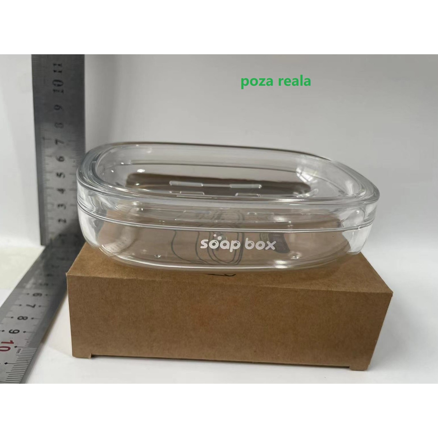 Savoniera, Pentru Blat, PET, Scurgere Optima, Argintiu Transparent [1]