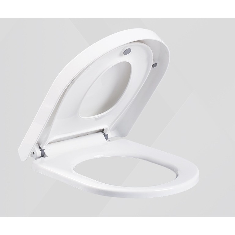 Capac de Toaleta cu Reductie 2 in 1, pentru Copii si Adulti, Coborare Lenta si Silentioasa, Instalare Usoara, din PP5 , in Forma de O, Alb [3]