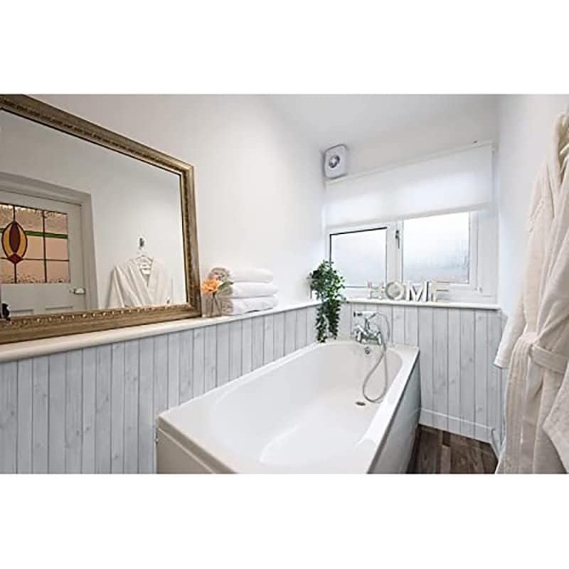 Set 10 Placi Tapet 3D, 70 x 70 cm, Grosime 3 mm, din Rasina, Tip Placi de Lemn, Suprafata Acoperita 4.9 mp, Gri Inchis [1]