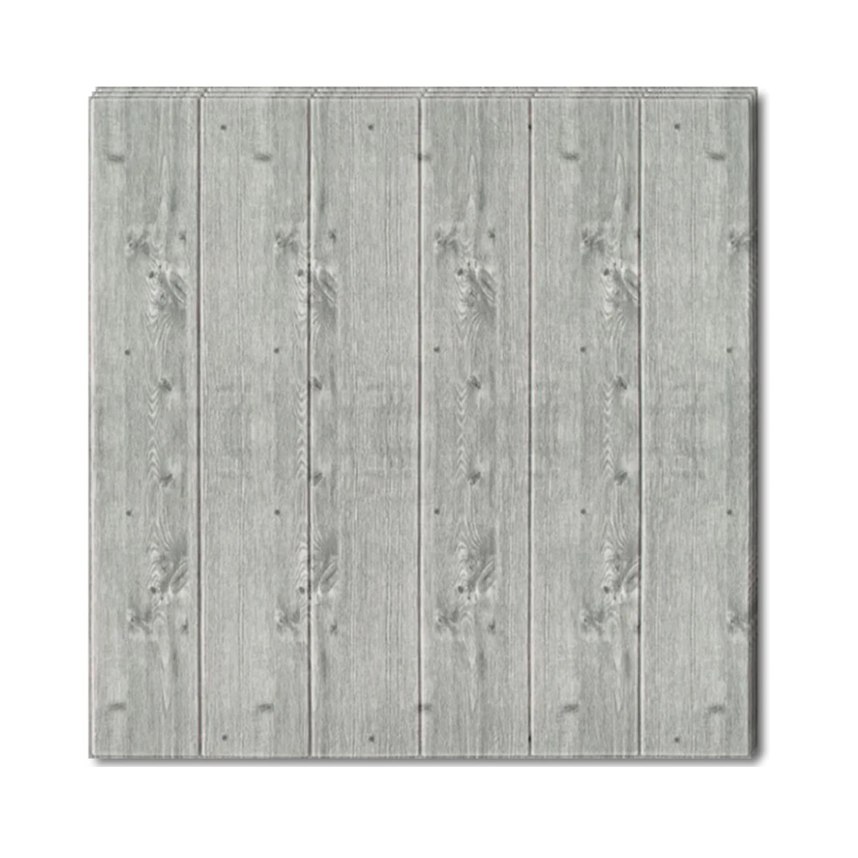 Articole pentru Casa si Curatenie - Set 10 Placi Tapet 3D, 70 x 70 cm, Grosime 3 mm, din Rasina, Tip Placi de Lemn, Suprafata Acoperita 4.9 mp, Gri Inchis