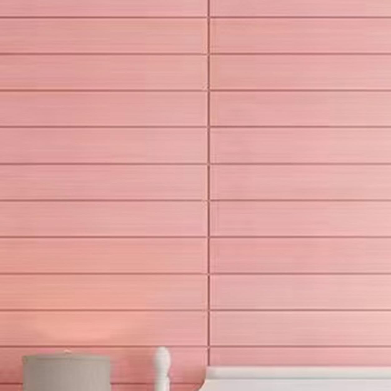 Set 10 Placi Tapet 3D, 70 x 70 cm, Grosime 3 mm, din Rasina, Tip Placi de Lemn, Suprafata Acoperita 4.9 mp, Roz Pudrat [1]