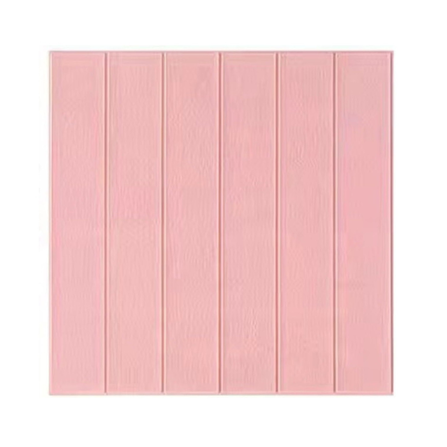 Articole pentru Casa si Curatenie - Set 10 Placi Tapet 3D, 70 x 70 cm, Grosime 3 mm, din Rasina, Tip Placi de Lemn, Suprafata Acoperita 4.9 mp, Roz Pudrat