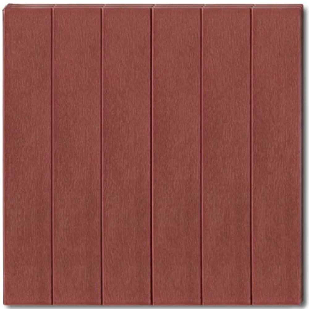 Set 10 Placi Tapet 3D, 70 x 70 cm, Grosime 3 mm, din Rasina, Tip Placi de Lemn, Suprafata Acoperita 4.9 mp, Caramiziu [2]