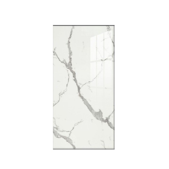 Articole pentru Casa si Curatenie - Set 10 Placi Tapet, 60 x 30 cm, Grosime 1.5 mm, din PVC, Model Imitatie de Marmura, Suprafata acoperita 1.8 mp, Gri Deschis