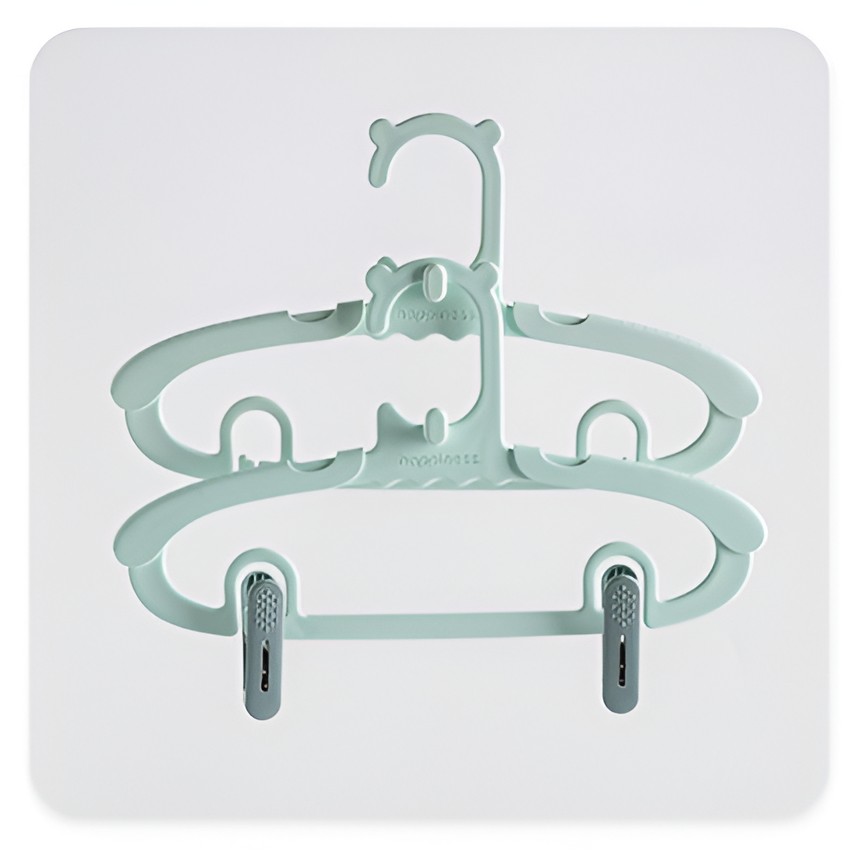 Set 10 Umerase pentru Copii, Potrivite pentru Uscarea si Depozitarea Hainelor de Bebelusi, 28x16.7 cm, Verde [9]